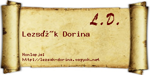 Lezsák Dorina névjegykártya