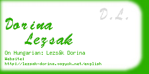 dorina lezsak business card