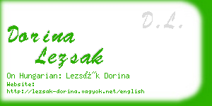 dorina lezsak business card